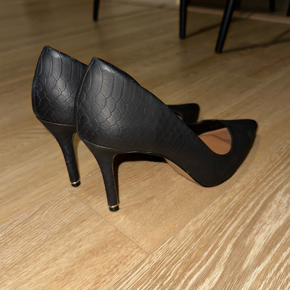 Call It Spring Black Patterned Heels